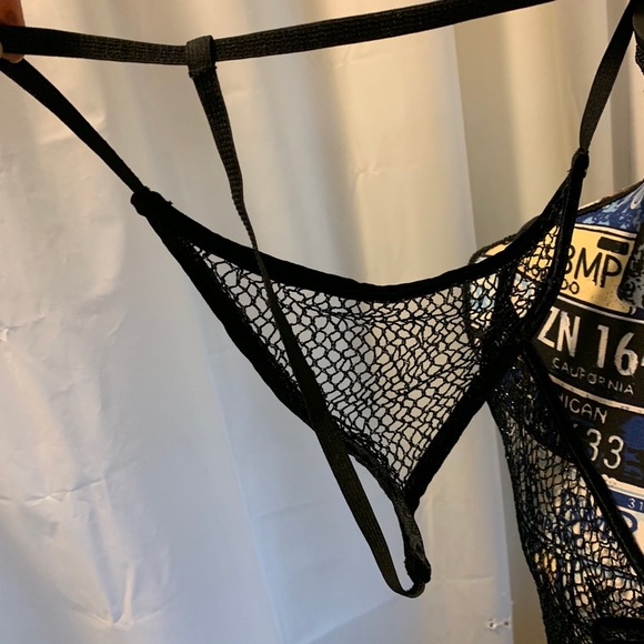 Small Fishnet with Fringe Nightgown Ensemble - Picture 9 of 10